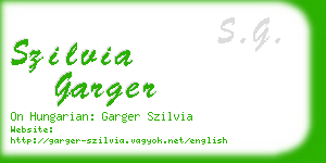 szilvia garger business card